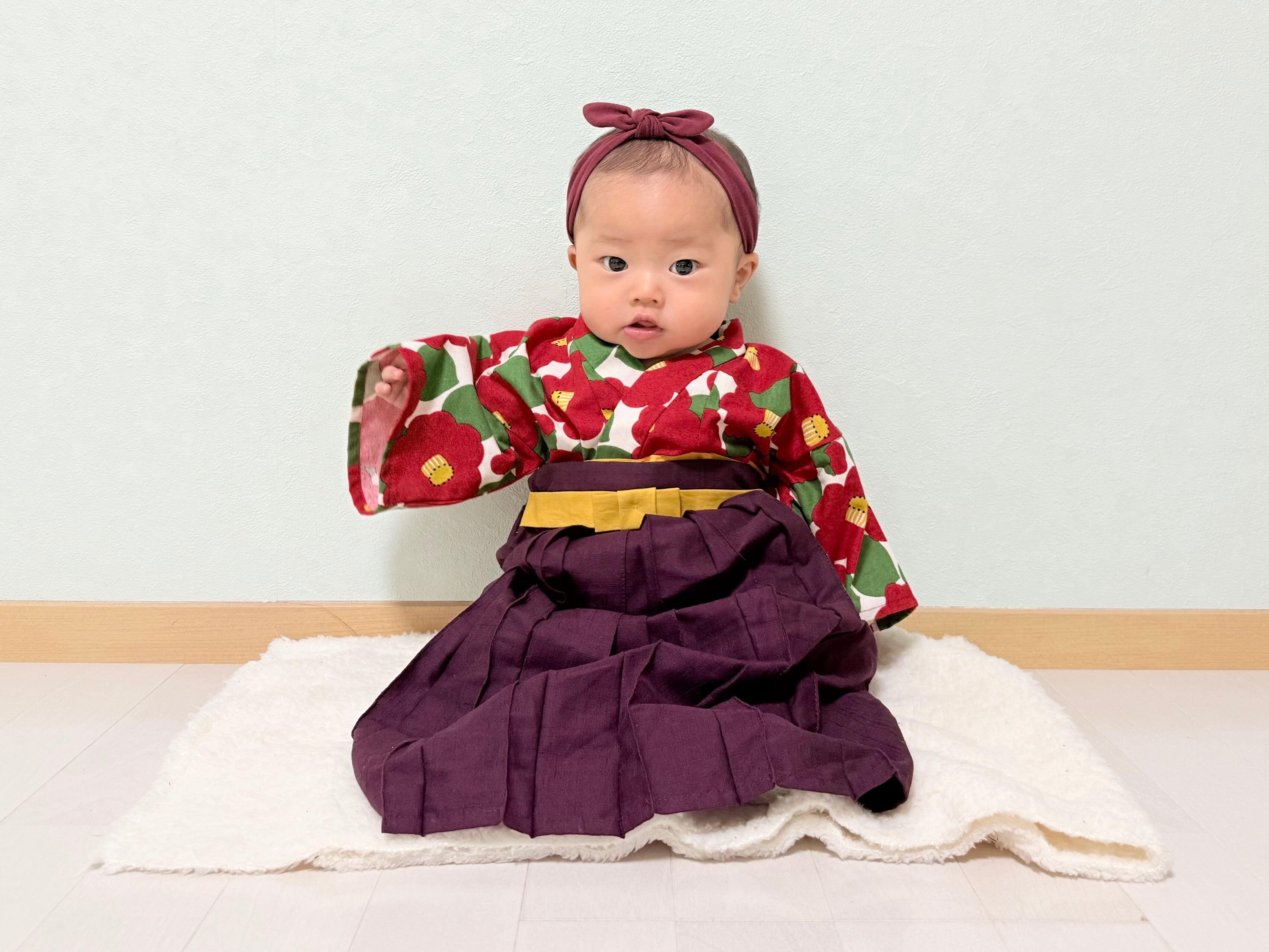 ファースト着物と袴のセット 椿