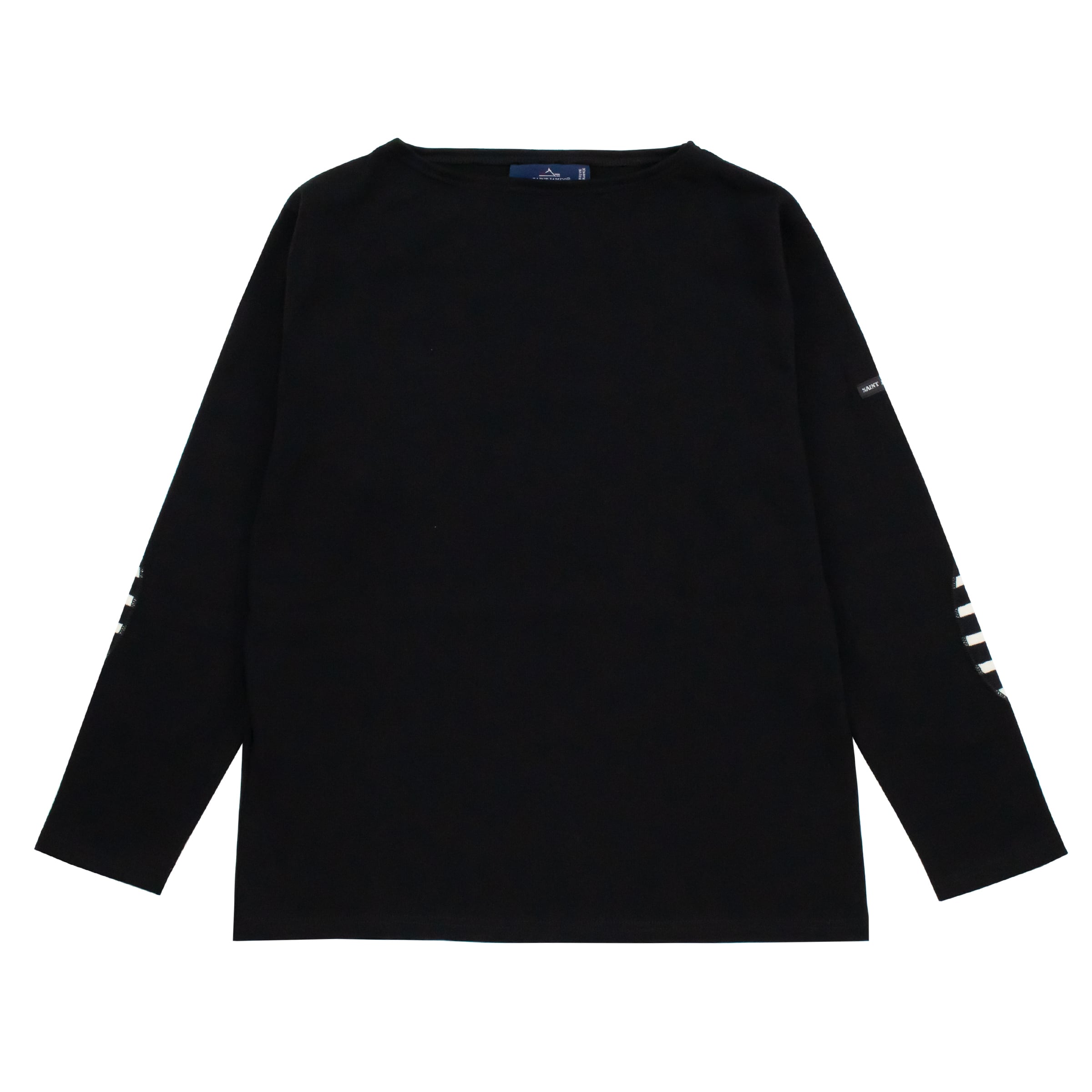 セントジェームス SAINT JAMES ウエッソン無地エルボーパッチ(13JCOUES.COUD.R)NOIR(NOIR/ECRU)