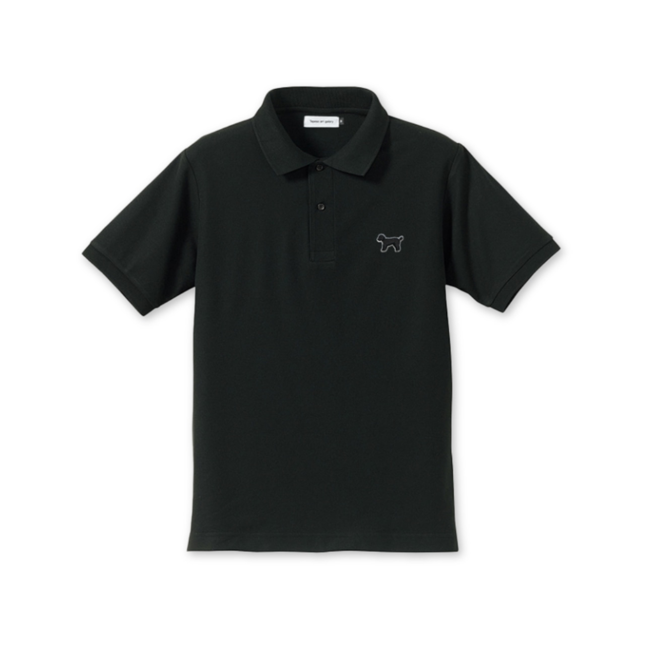 sideways logo polo shirt:Black
