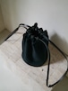 kamaro'an - Woven  Drawstring Bucket Bag black