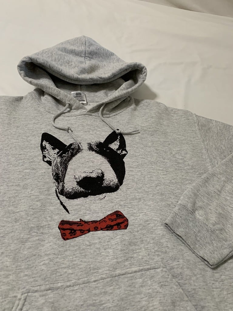 Dog Motif Design Hooded Sweat Shirt