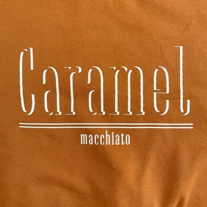 【USA古着】キャラメルマキアート caramel macchiatoロゴ プリント スウェット トレーナー プルオーバー L相当 US古着