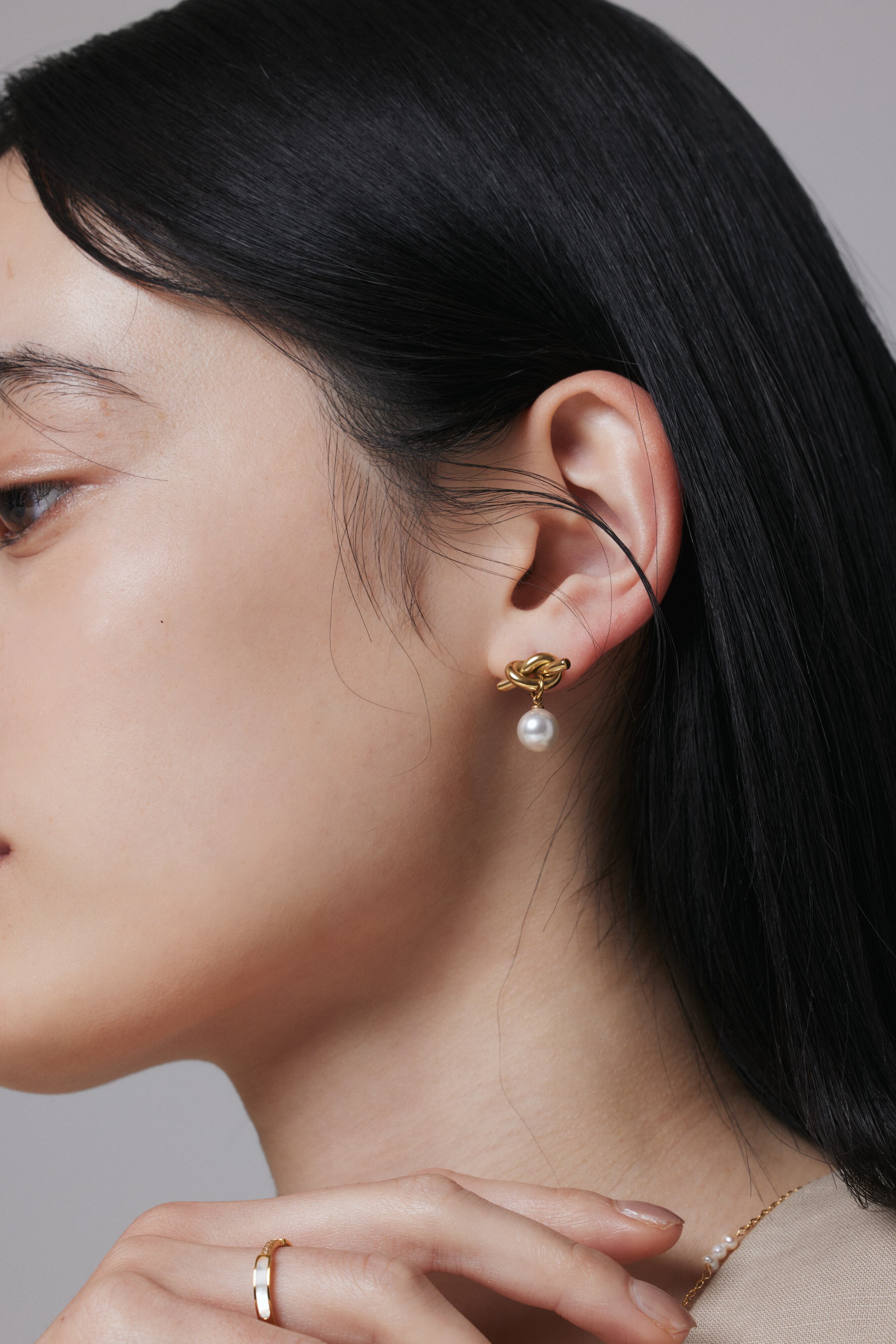 ノットデザイン パール ピアス MP370 | emu