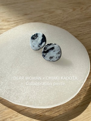 (GRAY x BLACK )コラボレーションCLAYピアス　A