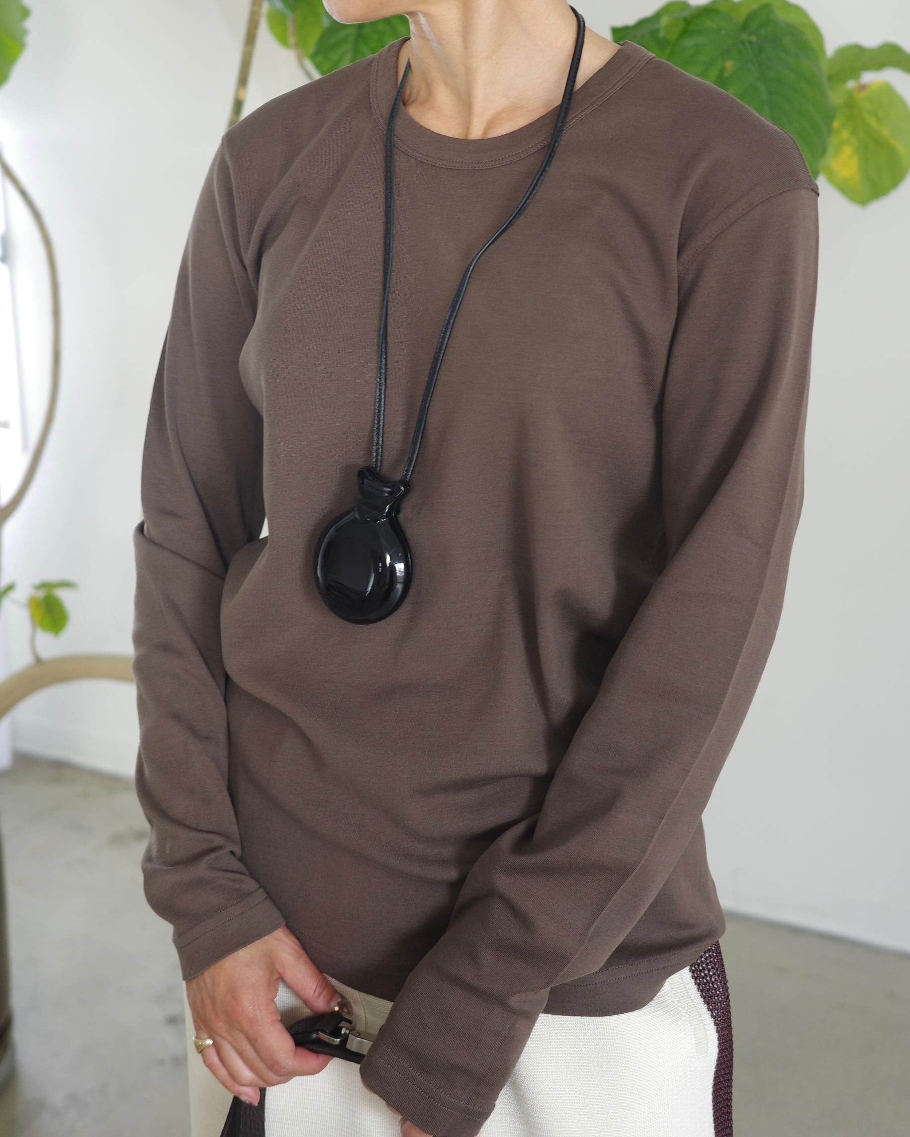 LEMAIRE / RIB LONG SLEEVE TOP IN JERSEY | LA VILLA ROUGE