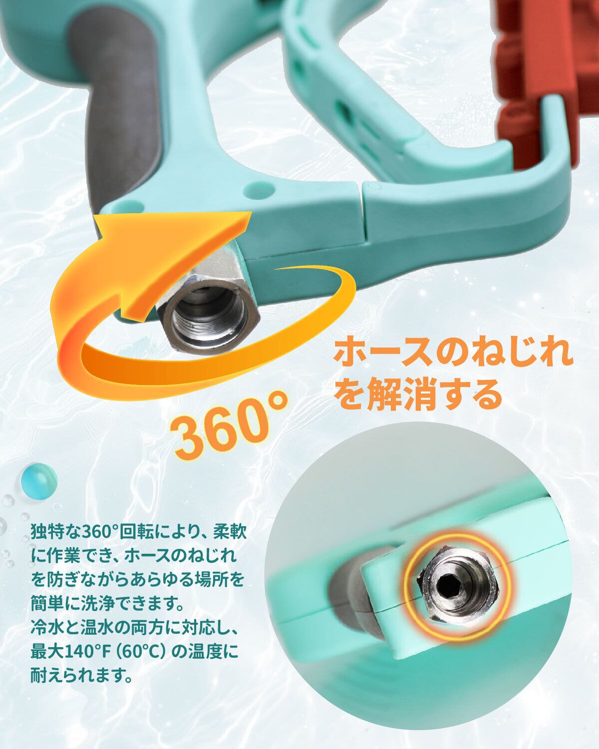 Kareyou 真鍮ストレートランス付ガン 高圧洗浄機用高圧ガン ショート