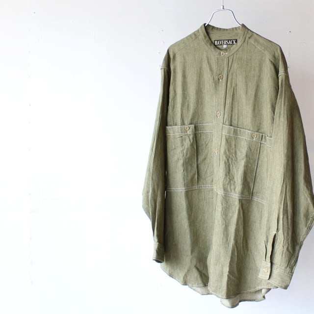 HAVERSACK C/Lグリーンデニムバンドカラーシャツ 822325 | C.COUNTLY