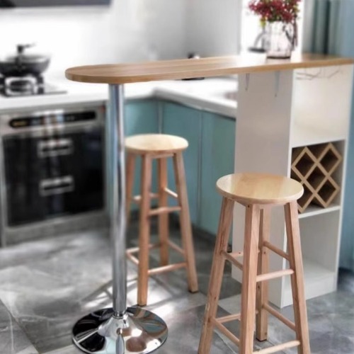 スツール ウッド 木製 アンティーク調 ライトブラウン 円形 無垢材 ラウンド 高さ60cm 丸い アンティーク モダン シンプル