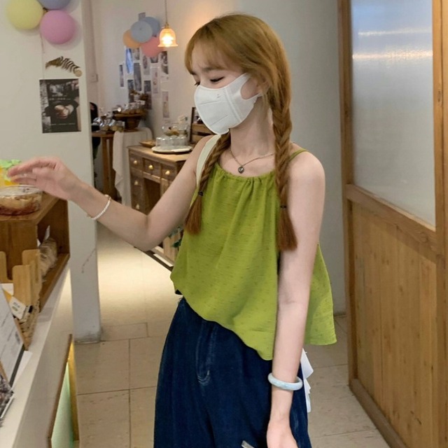 サマーノースリーブスタイルグリーン 夏物 YY-ファッション3175743016