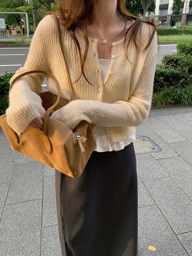 (P.Y.T) raul rib cardigan/  3color