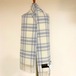 【TWEEDMILL】 Lambs Wool Stole (25×190㎝)　Check White & Gray