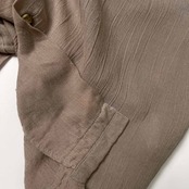 リネン混 Crocodile クロコダイル デザイン 開襟 半袖シャツ L/ベージュ グレー系 メンズ