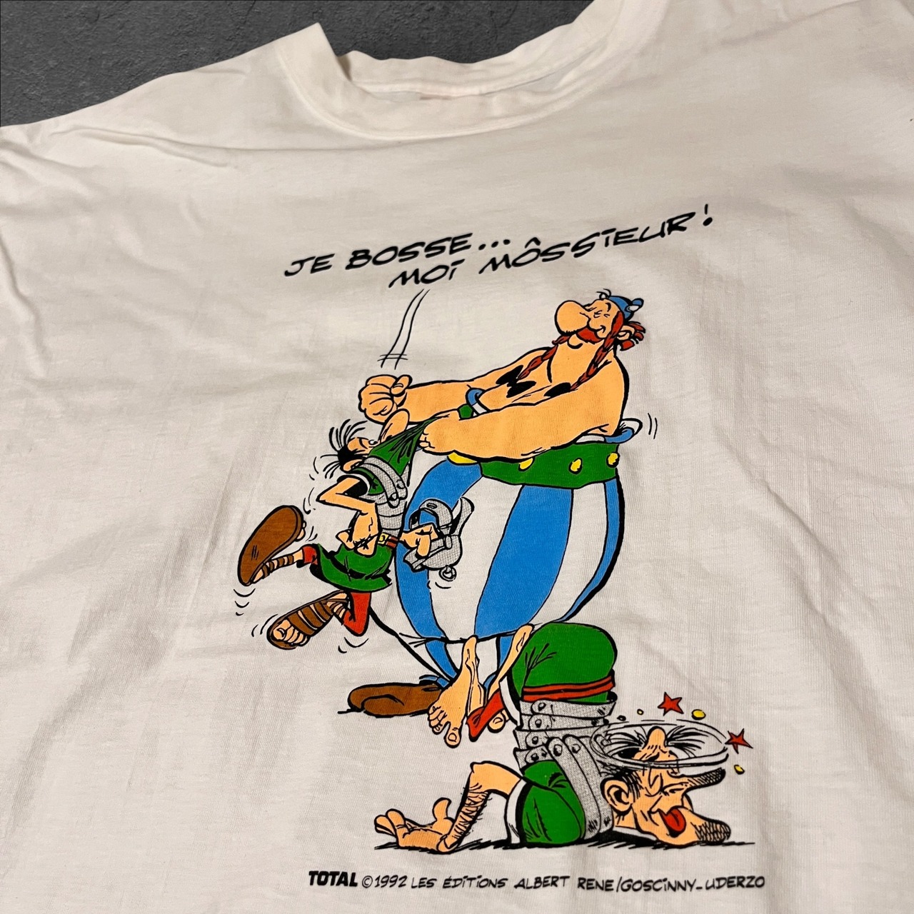 90s American Style Asterix & Obelix Graphic Print T-Shirt