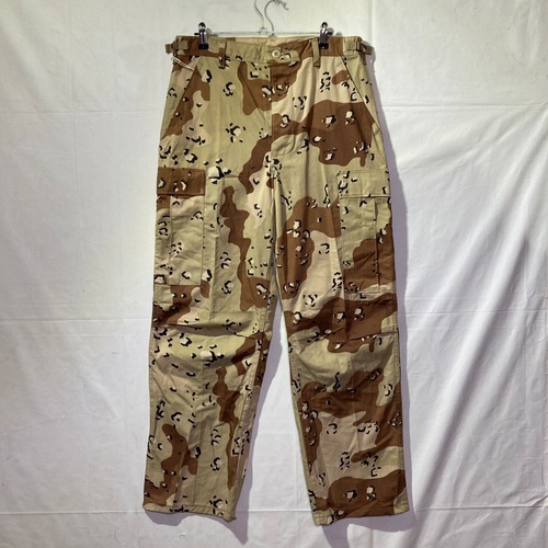 90s US.Army 米軍 実物 チョコチップカモ トラウザーズ カーゴパンツ small-x-long W82cm 砂漠 迷彩 デザートカモ 6C 3C ミリタリー