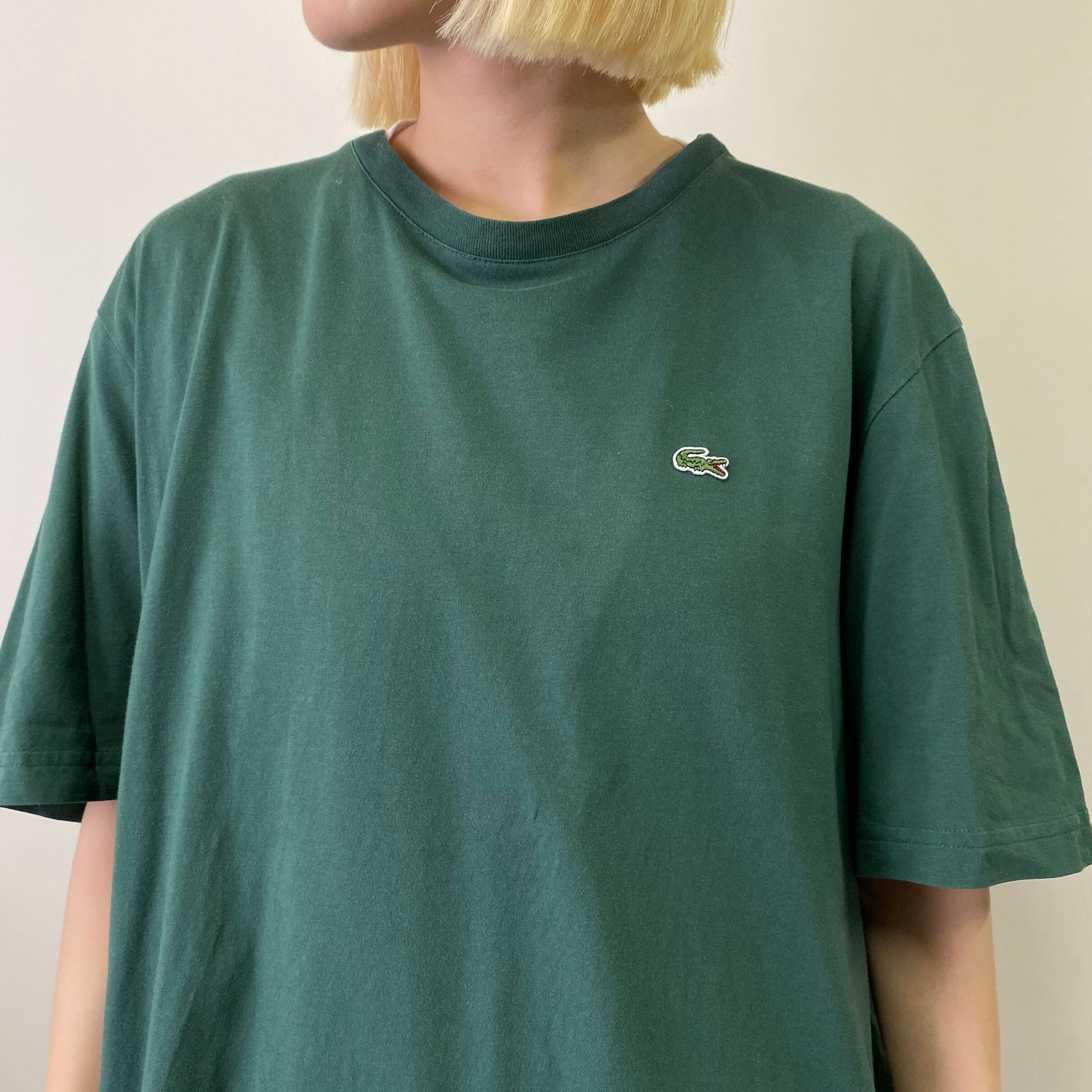 新入荷sale対象外 ビッグサイズ Lacoste ラコステ ワンポイントロゴ Tシャツ メンズxl相当 古着 グリーン 緑 Tシャツ Gs07 Cave 古着屋 公式 古着通販サイト