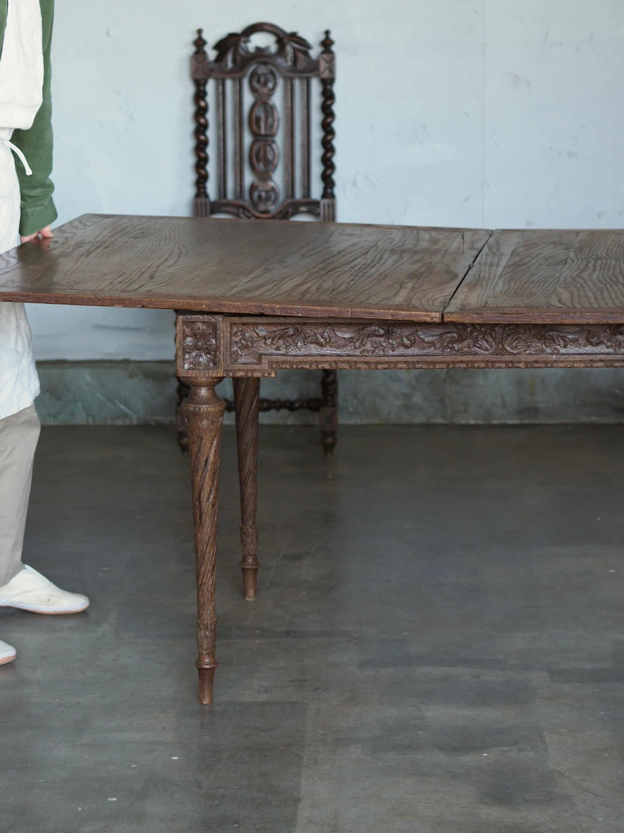 オーク 木彫テーブル-antique oak table | アンティーク.ヴィンテージ