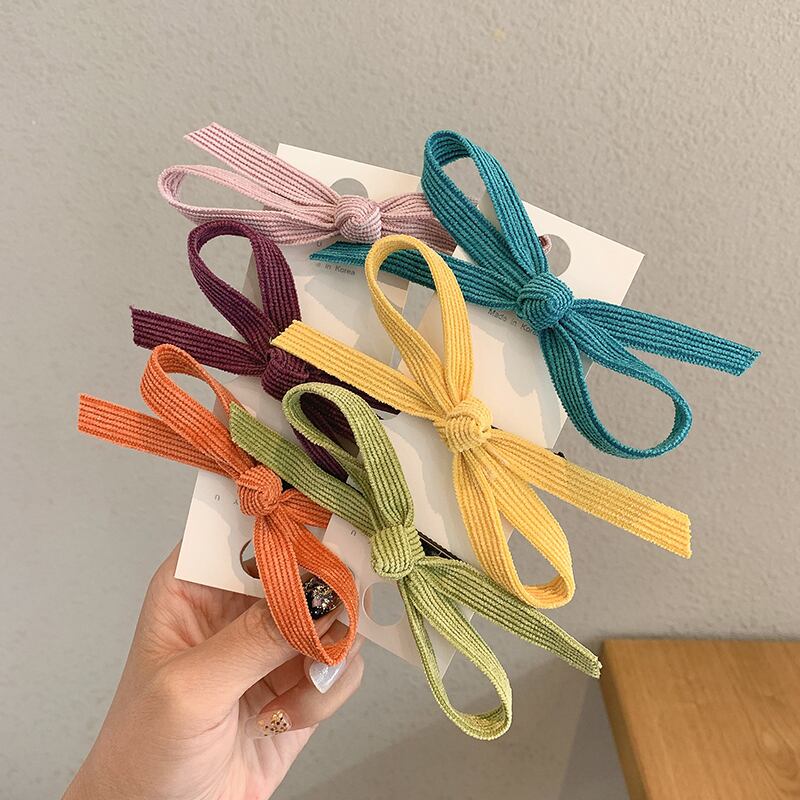 バックリボンヘアピン カラーサイド 大人ガーリー スウィート キュート カジュアル ブラック・アイド・ピーズ26992666297