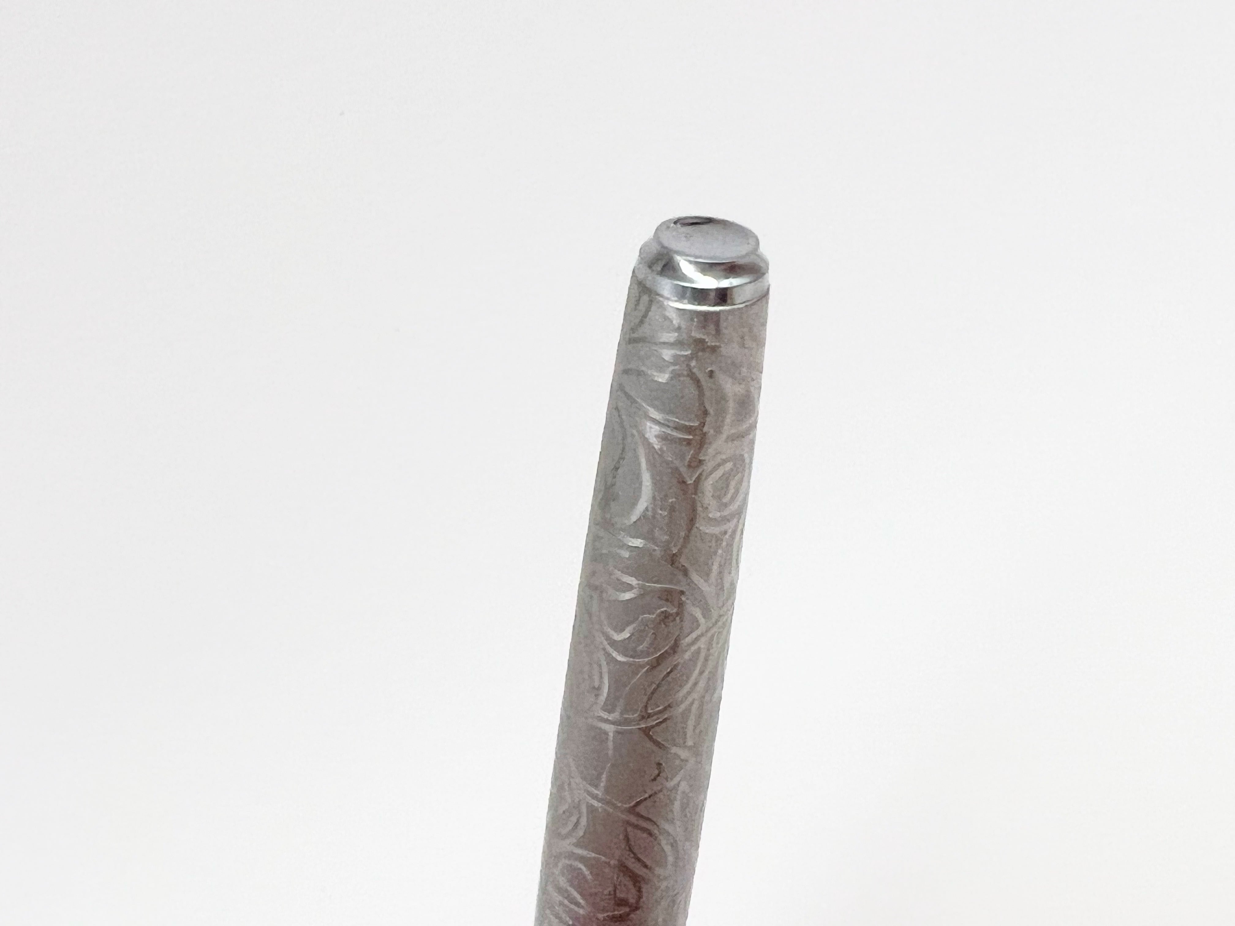 80s プラチナ万年筆 唐草 PLATINUM （細字） 18K-WG 02704