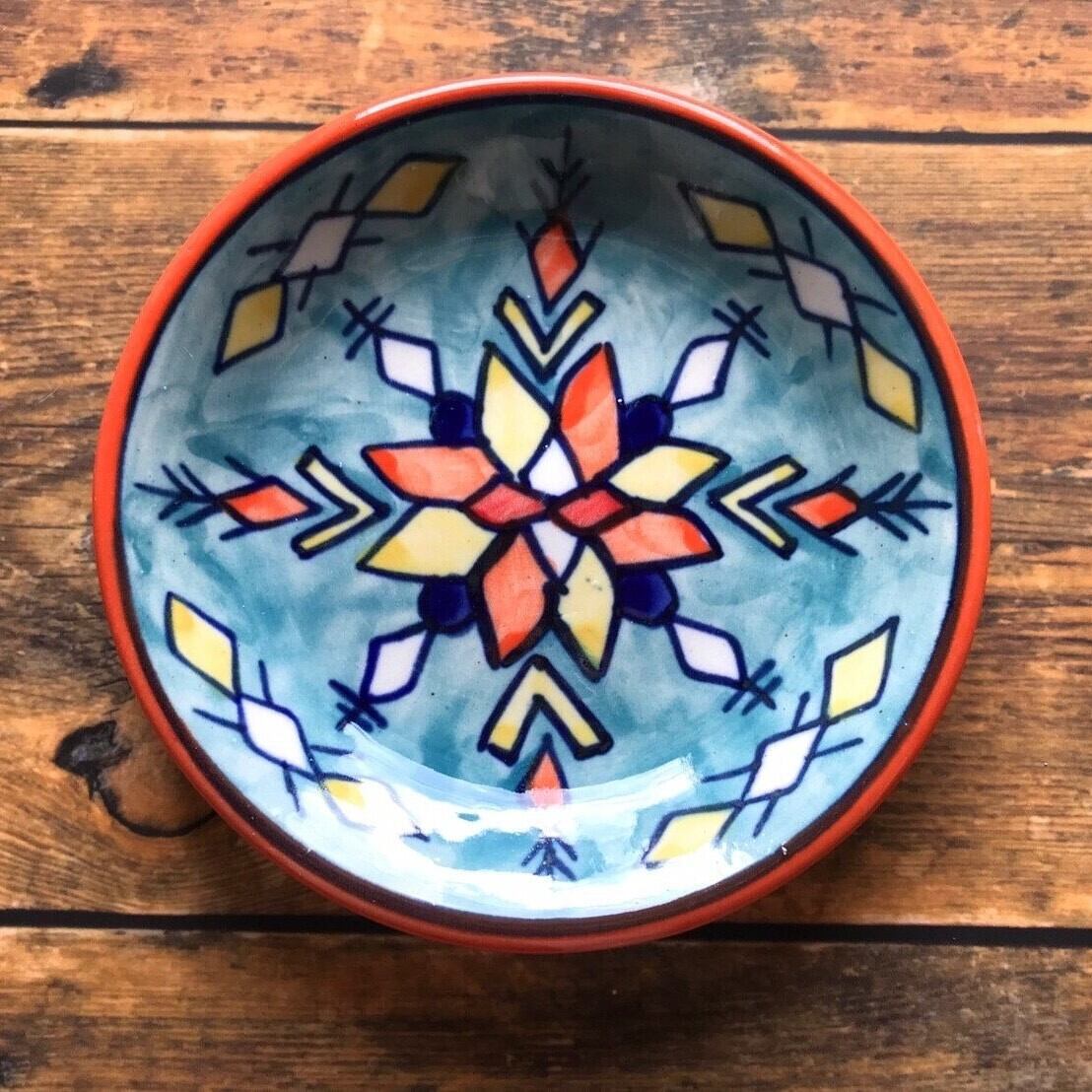 おうちカフェを楽しくしてくれるプリヤ豆皿(ブルークリスタル)