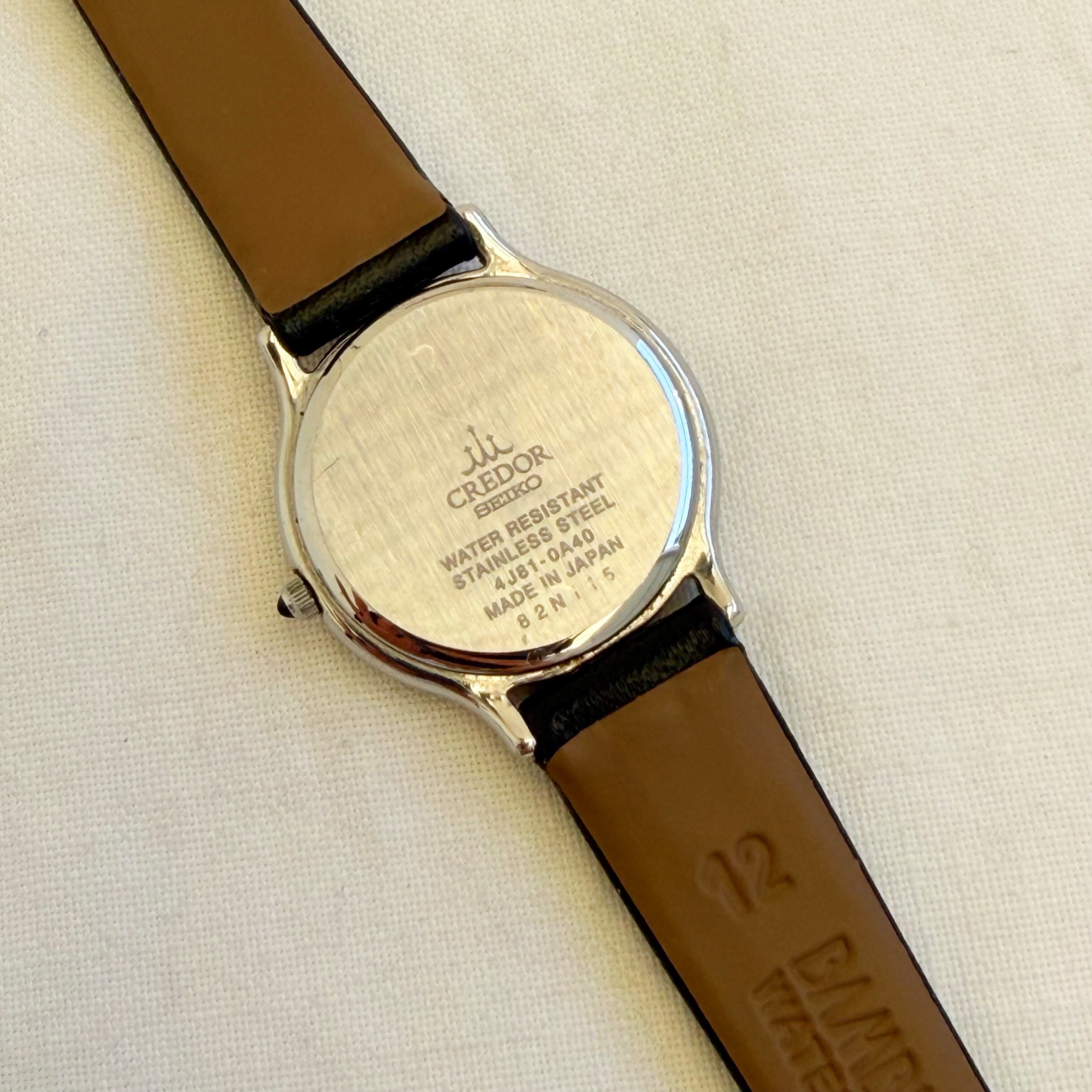 シンピンバッテリー カドウ】SEIKO CREDOR ギョーシェ書記素円板