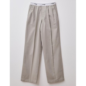 HOMME girls　PLEATED ELASTIC WAISTBAND PANT　GREY