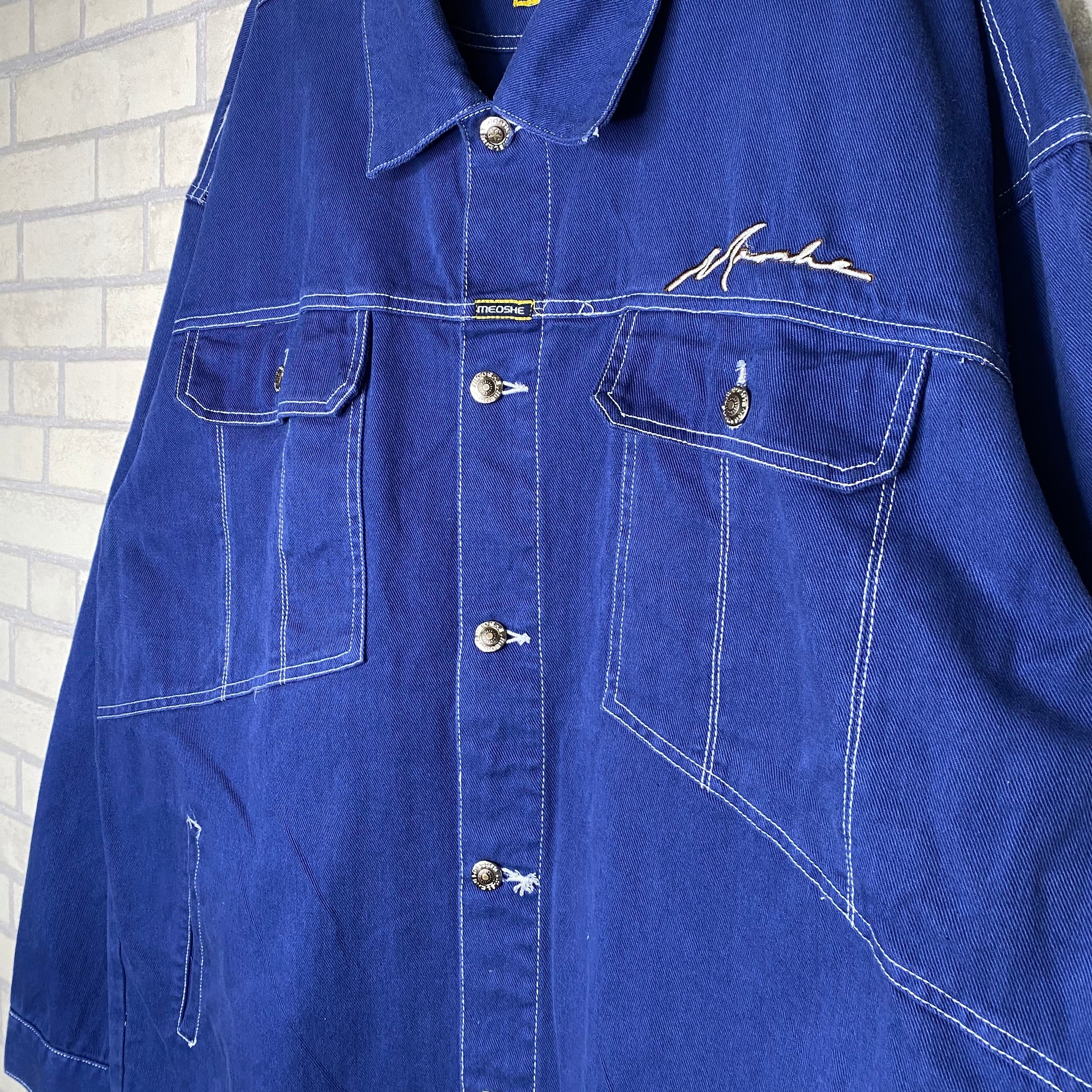 MEOSHE デニムジャケット 2XL 刺繍 コットン100% | 古着屋OLDGREEN