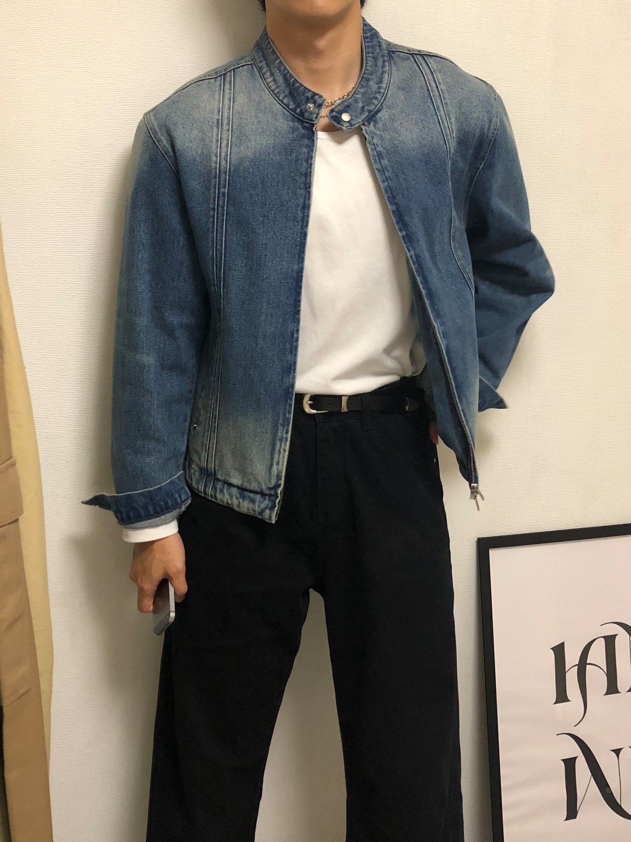 Needle Stitch Washed Denim Jacket (2color) - 5