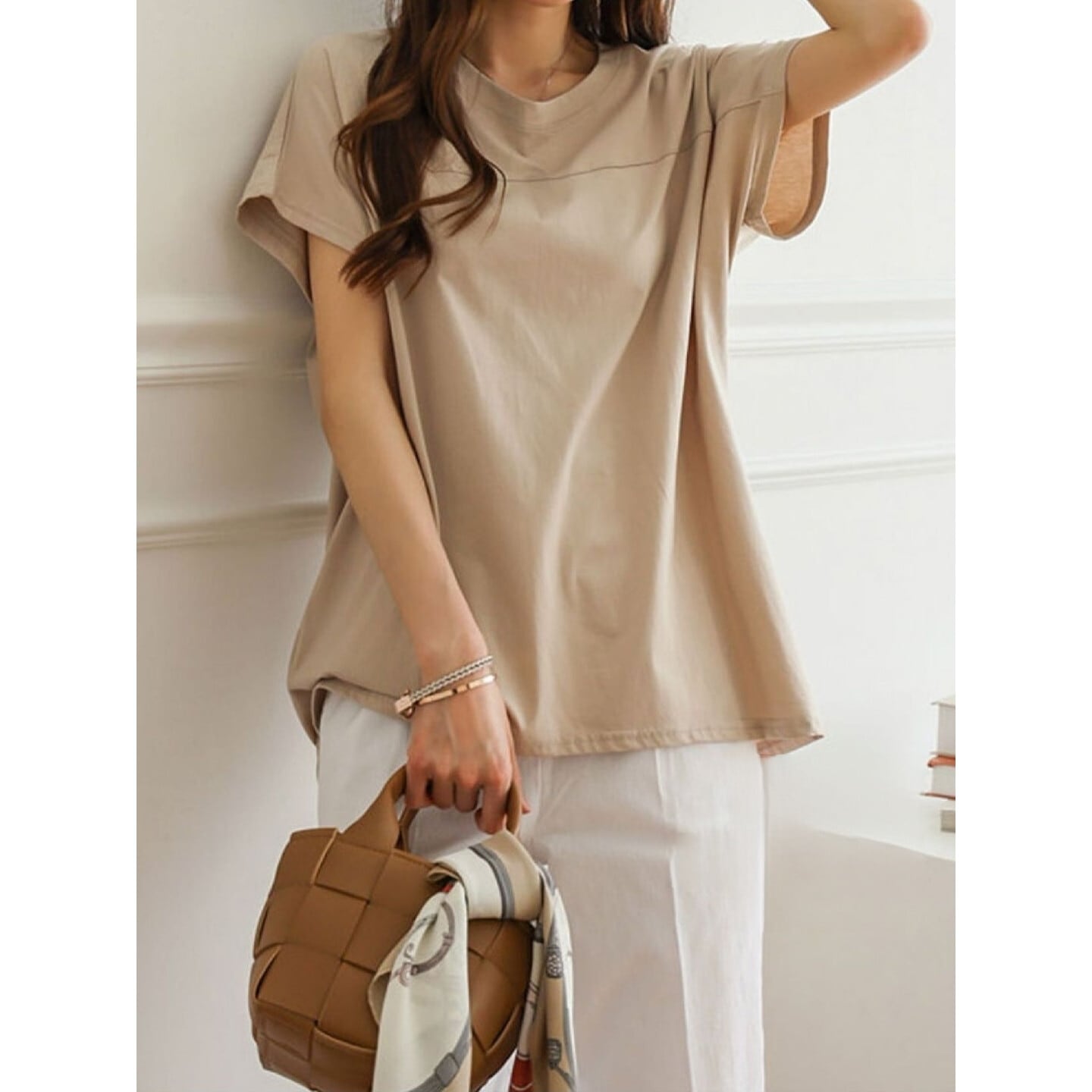 アクセントラインTシャツ【M-2XL】 RA2646