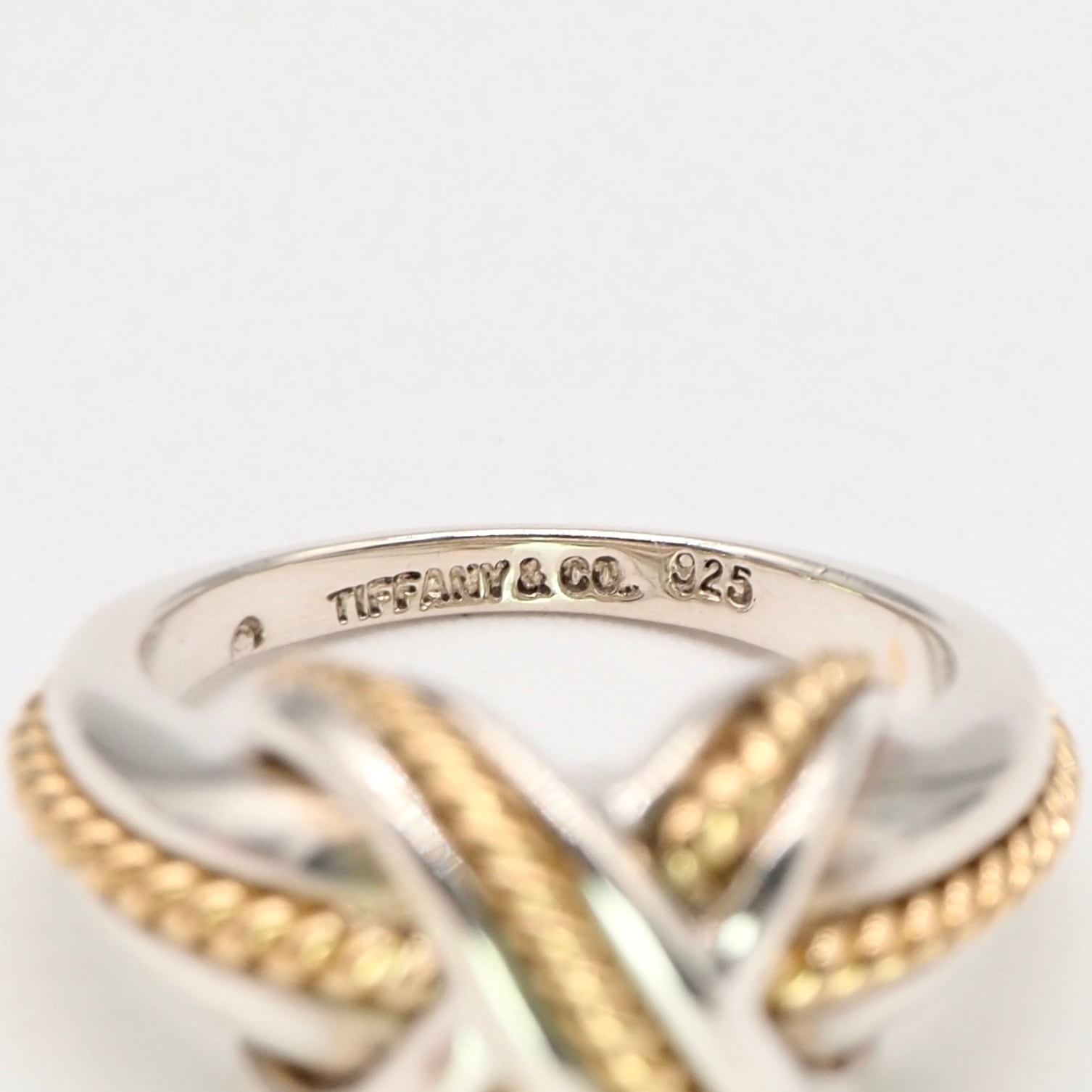 Tiffany&Co. 約10号 シグネチャーコンビ リング シルバー925 K18