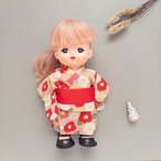 【夏限定】浴衣セット（濃いピンク帯赤）メルちゃんソランちゃん
