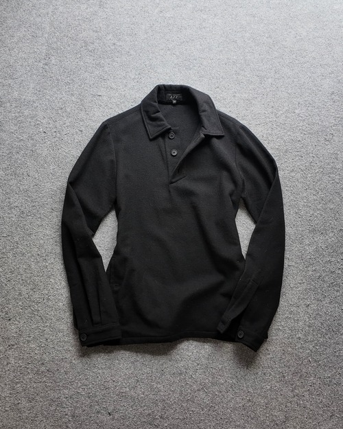 【A.P.C】fleece pull over polo top