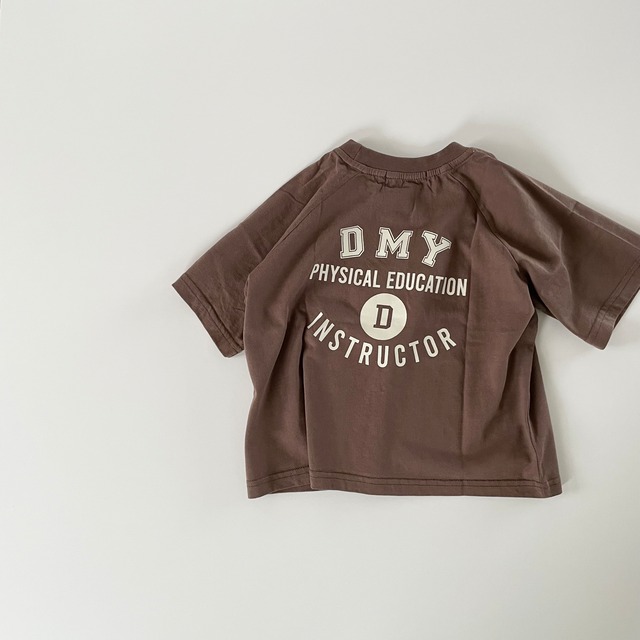 【Last1 brown  1(110)】DMY physical T-shirt 23su (韓国子供服 半袖ロゴTシャツ)
