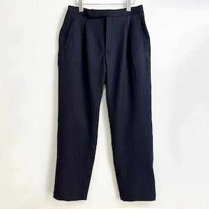 COMM.ARCH.  コム・アーチ　CO.RA.SOFTLY BRUSHED TROUSERS コットンレーヨンパンツ　-NAVY STRIPE-