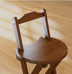 折りたたみ バースツール 無垢材 木製 ハイチェア カウンターチェア ダイニングチェア モダン ミニマリスト 省スペース コンパクト 天然木 ナチュラル 軽量 持ち運び 収納便利 シンプル おしゃれ インテリア 家庭用 カフェ風