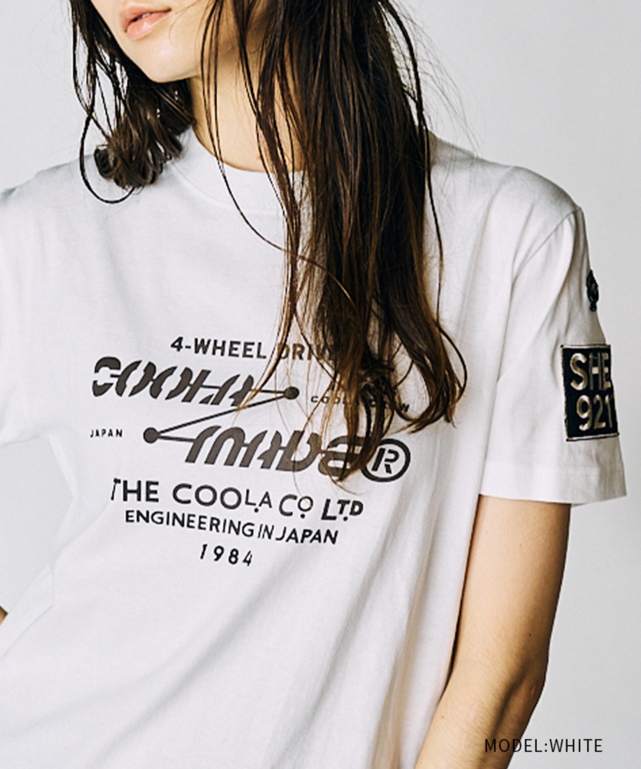 COOLAドライブプリントベーシックTシャツ (WHITE)　CQ-49002