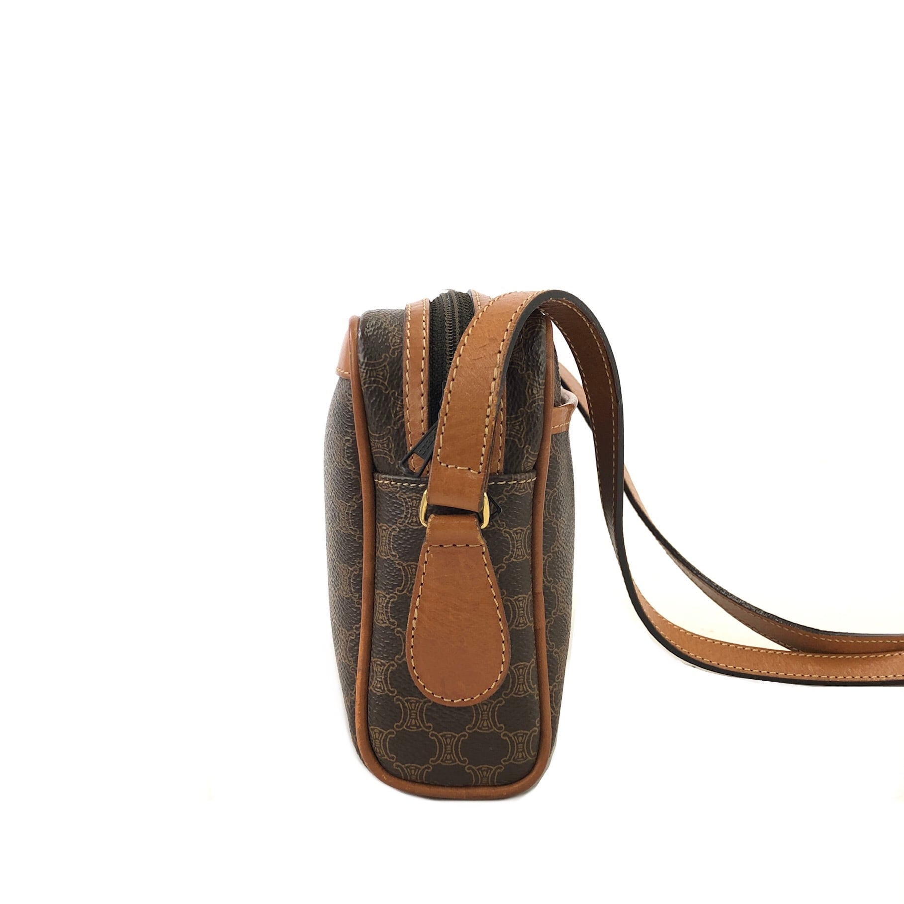 CELINE セリーヌ マカダム ホースビット PVC レザー クロスボディ