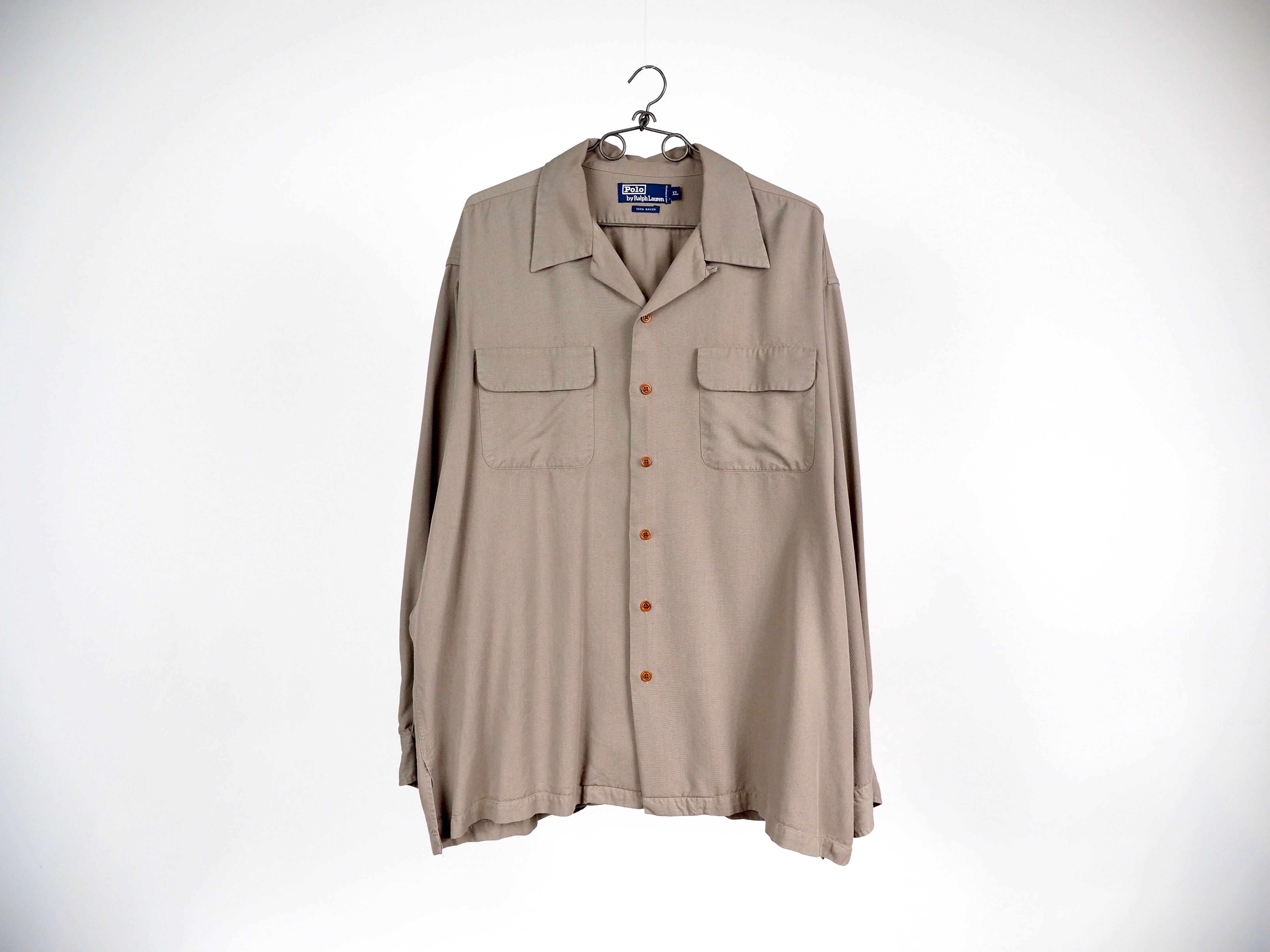 Polo by Ralph Lauren Open collar rayon shirt XL
