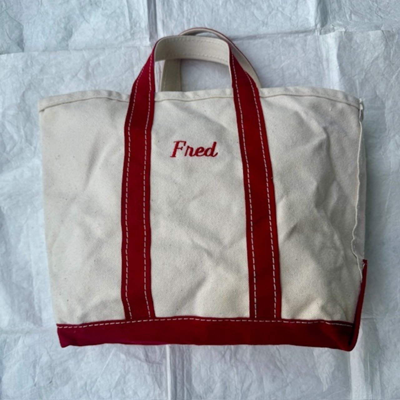 L.L.Bean ボートアンドトート ミディアム ネーム入り 80s 画像4