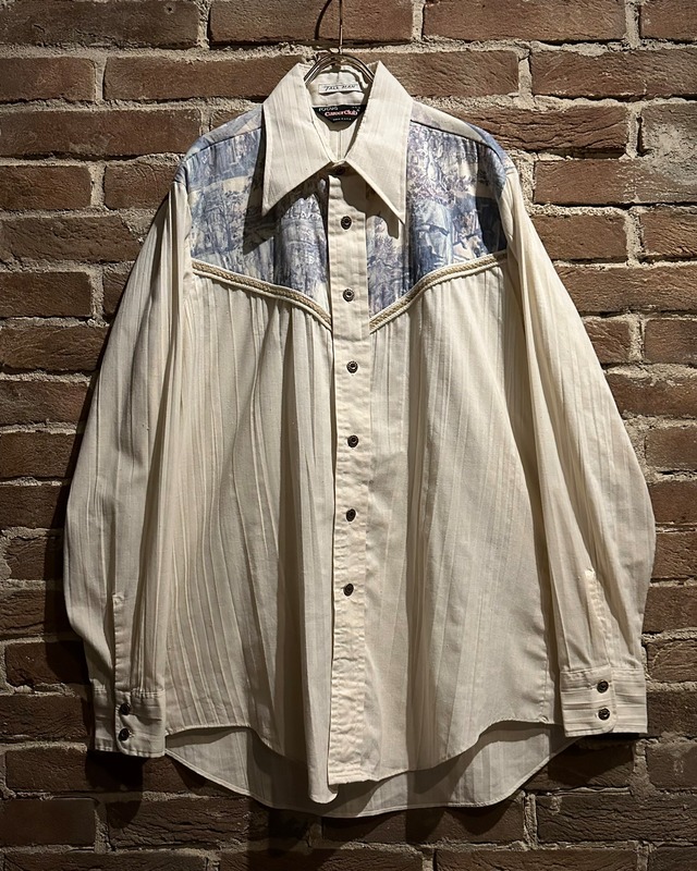 【Caka act3】70’s Art × Quilting Stitch Vintage L/S Shirt