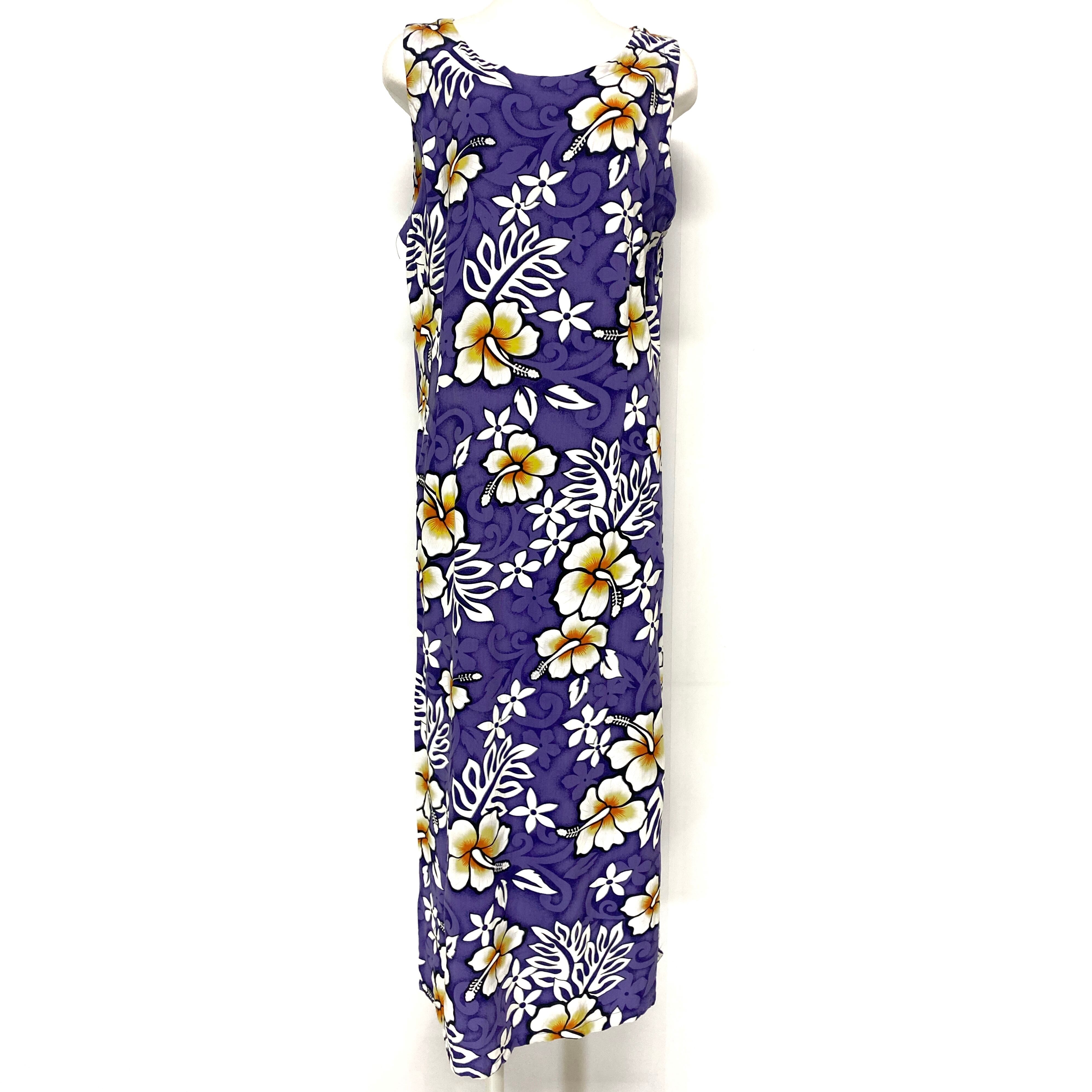 TIKI PALM トロピカル 花柄 マキシ丈 ノースリーブ ワンピース TIKI PALM トロピカル 花柄 マキシ丈 ノースリーブ ワンピース