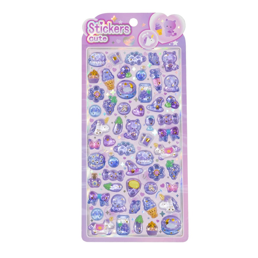 ぷっくりシール ぷっくりシール 紫 | candybox