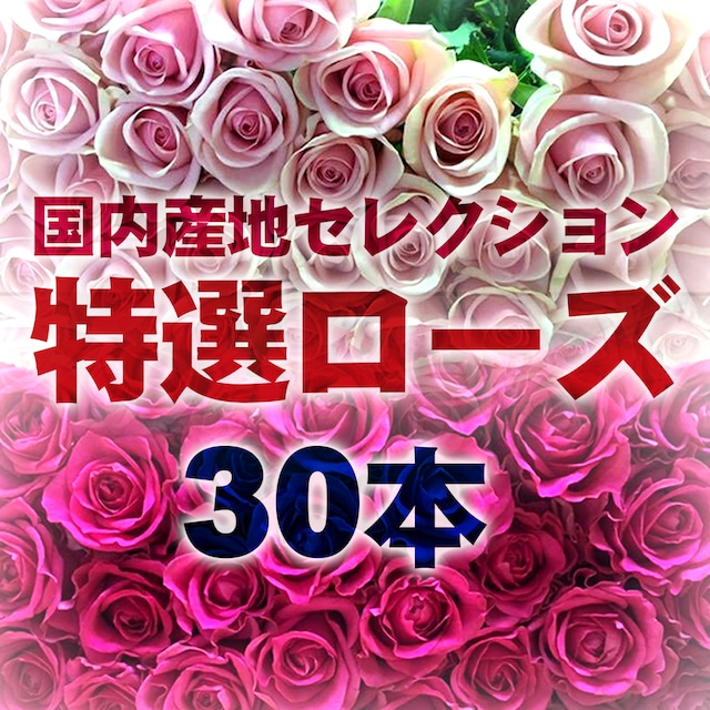 【5/13～母の日以降のお届けとなります】特選ローズ 30本【国産バラ☆高品質】★フラワーロス支援