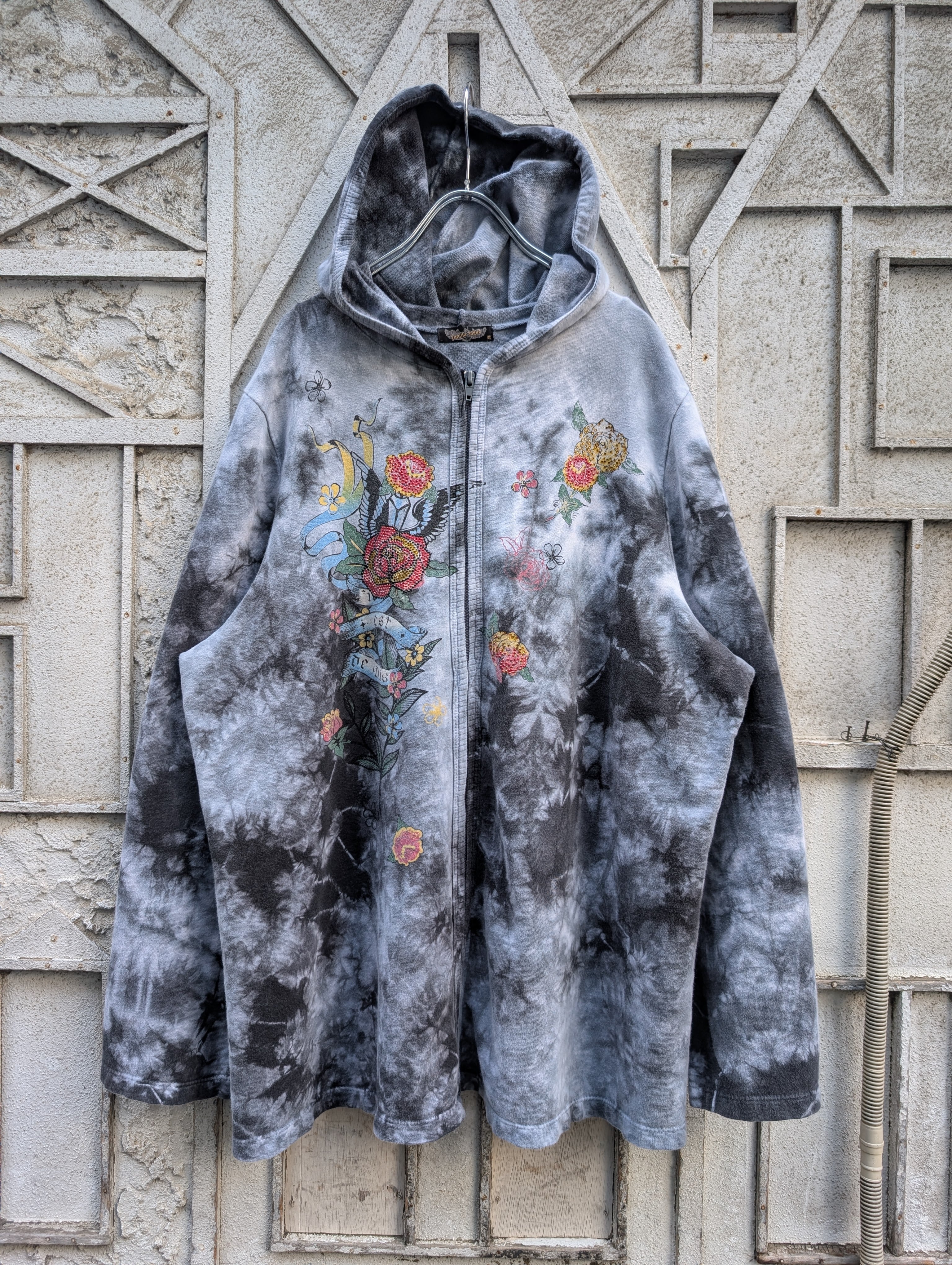 "VANILLA SUGAR" rhinestone zip up hoodie