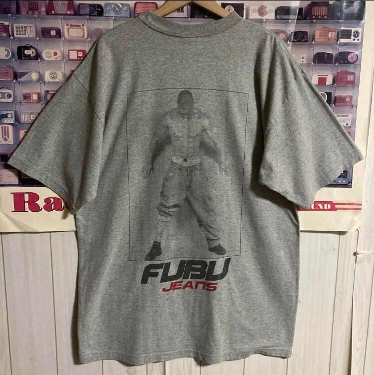 希少USA製00s-FUBU両面ビッグロゴフォトTシャツY2K SK8＆西海岸ストB系