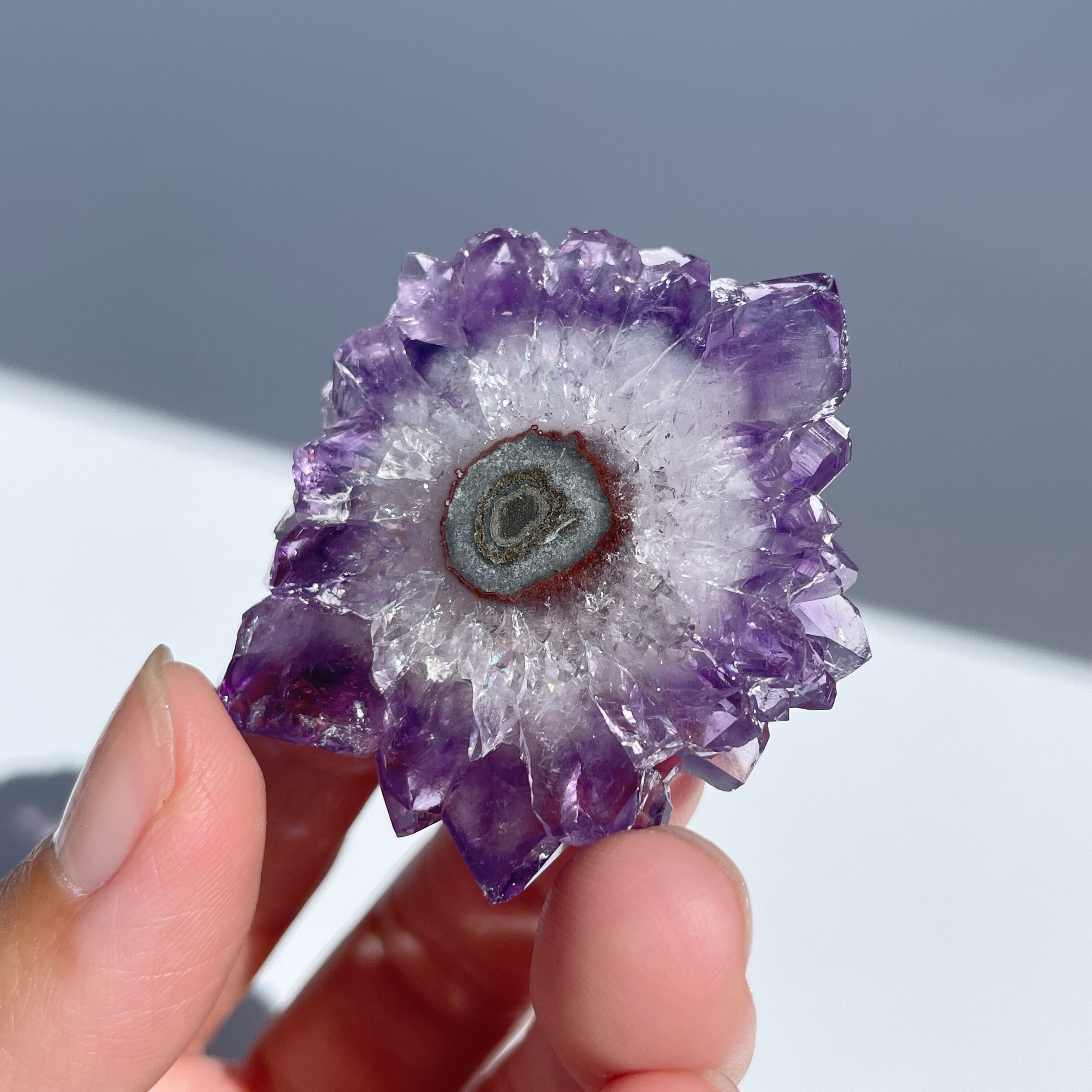 フラワーアメジスト スライス02◇ Flower Ametyst ◇天然石・鉱物