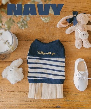 即納【TODLEY】With You One-Piece／navy(Lサイズ)リボンピン付