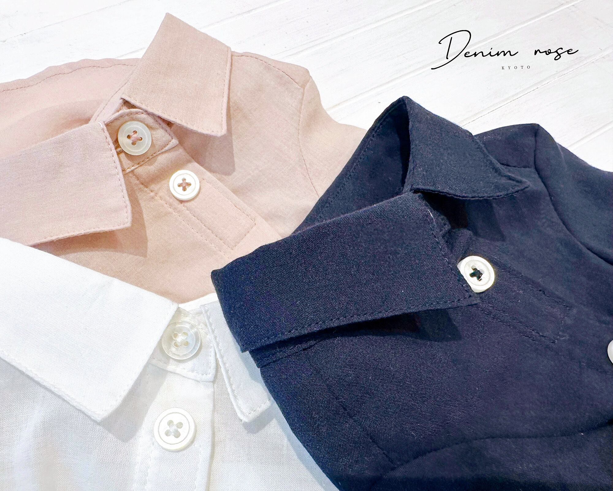 DENIM ROSE ワッペンポロシャツ ワッペンカラーシャツ | DENIM ROSE