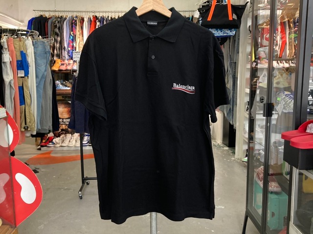 BALENCIAGA CAMPAIGN LOGO POLO SHIRT BLACK SMALL	42.5KF6572