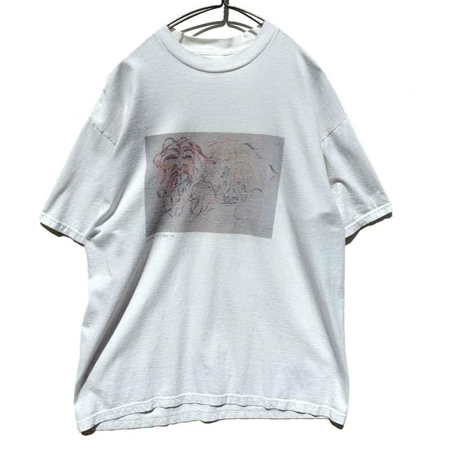 【S. Talso】Vintage Drawing Art Print T-Shirt【1998s】Vintage Art T-Shirt