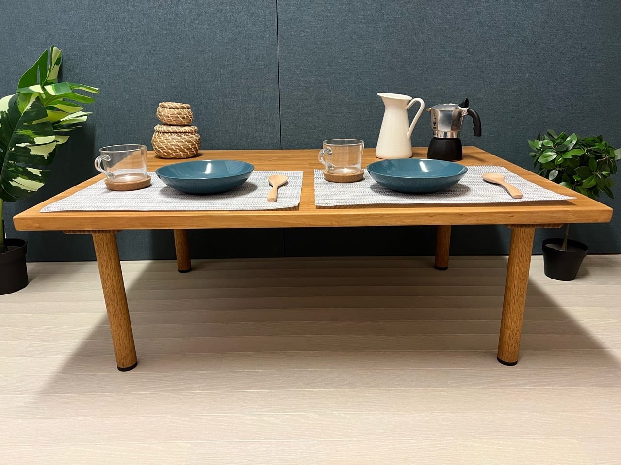 送料無料】 ローテーブル 長方形 100cm 70cm パイン オーク ねじ込み